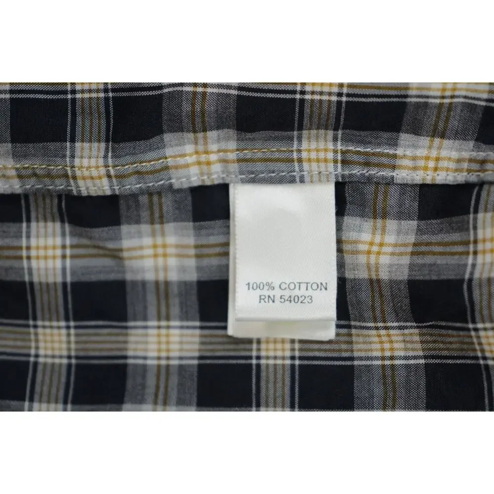 Banana Republic Shirt Mens XL Plaid 100% Cotton Classic Fit Button-Down